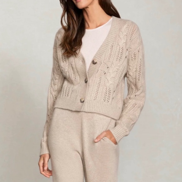NakedCashmere Sweaters - Naked Cashmere Natasha Cable Knit Cardigan, Size M